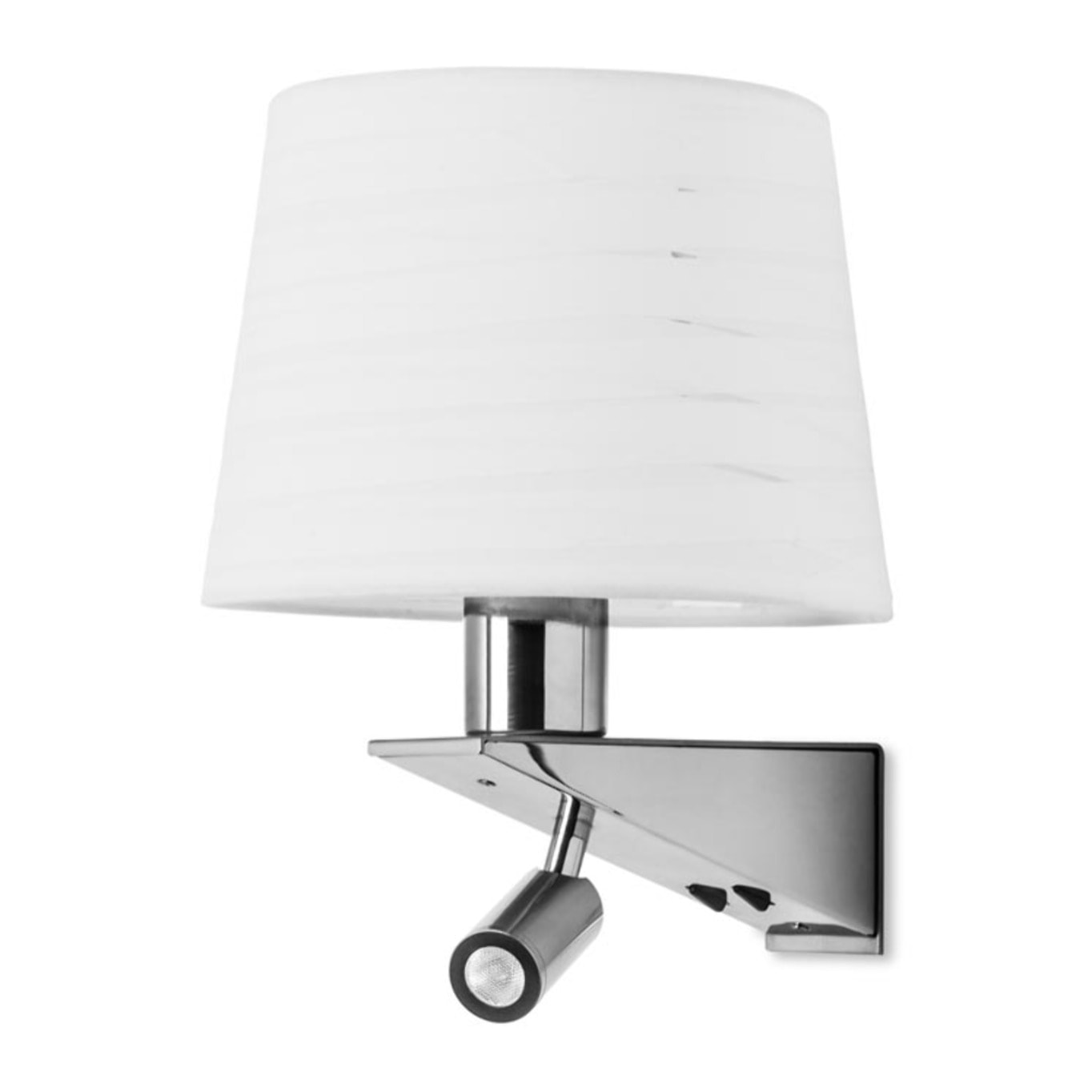 LEDS C4 APLIQUE GLOSS READER E27 60 NÍQUEL SATINADO CROMO 640. PANTALLA NO INCLUIDA.