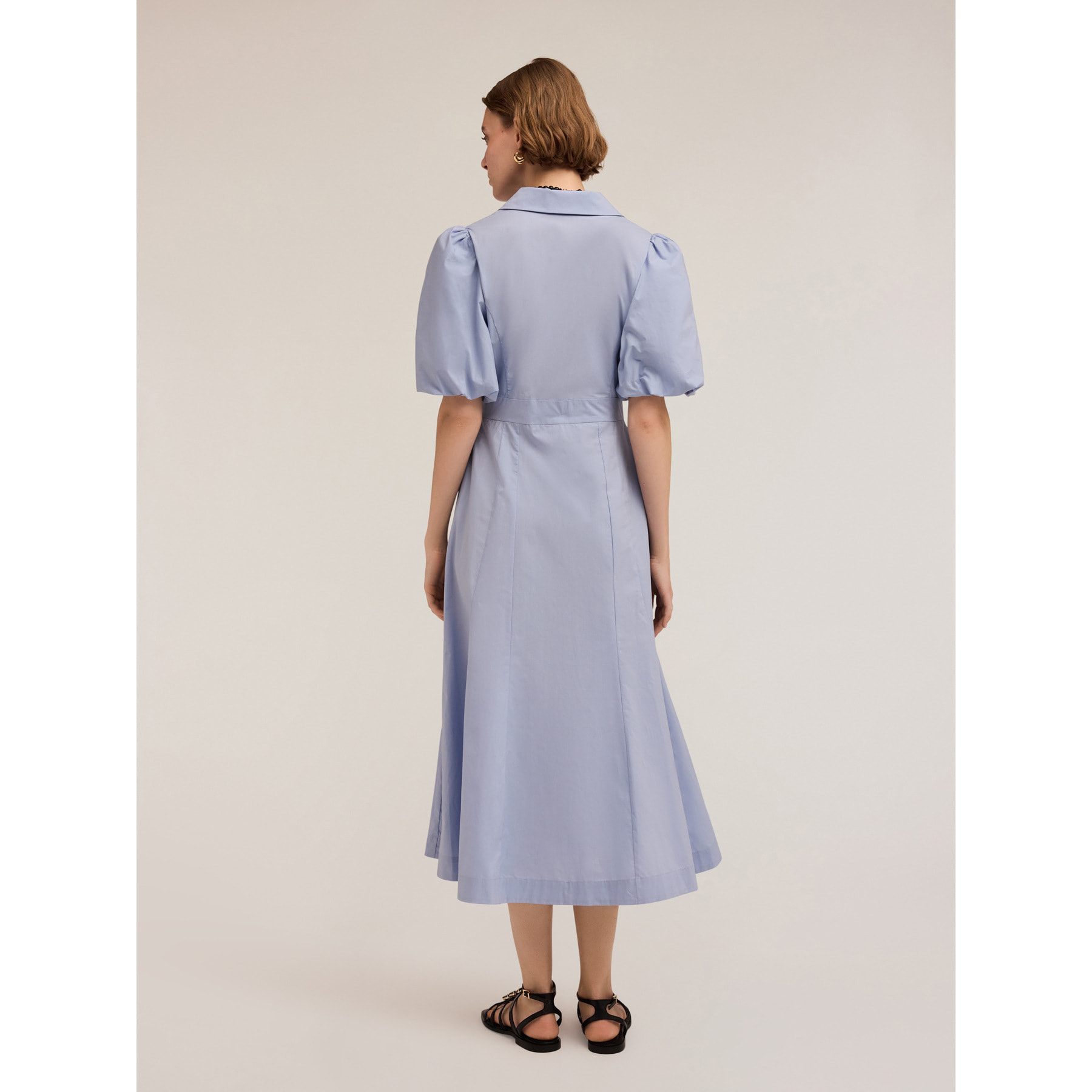 Motivi - Vestido camisero de popelina - Light - blue