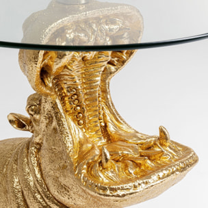 Table d'appoint hippopotame doré Kare Design