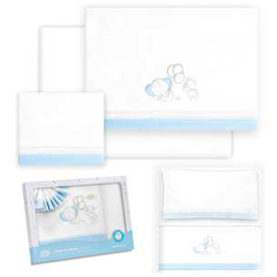 Triptico Minicuna Pasacinta Oso Elefante Globos Bco/Azul
