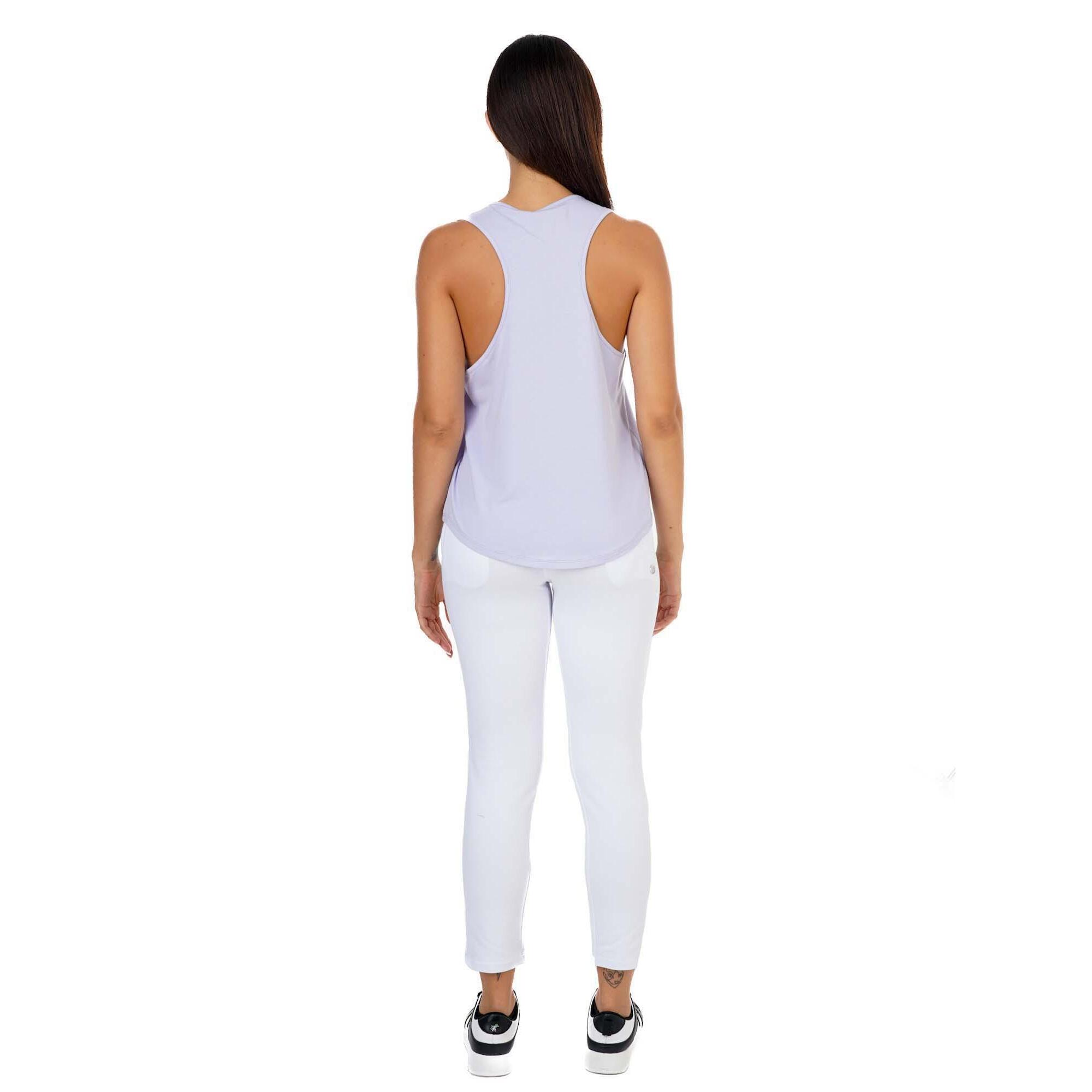 Camiseta de tirantes de algodón para mujer Leone 1947 Apparel con logo grande. Ideal para entrenar.