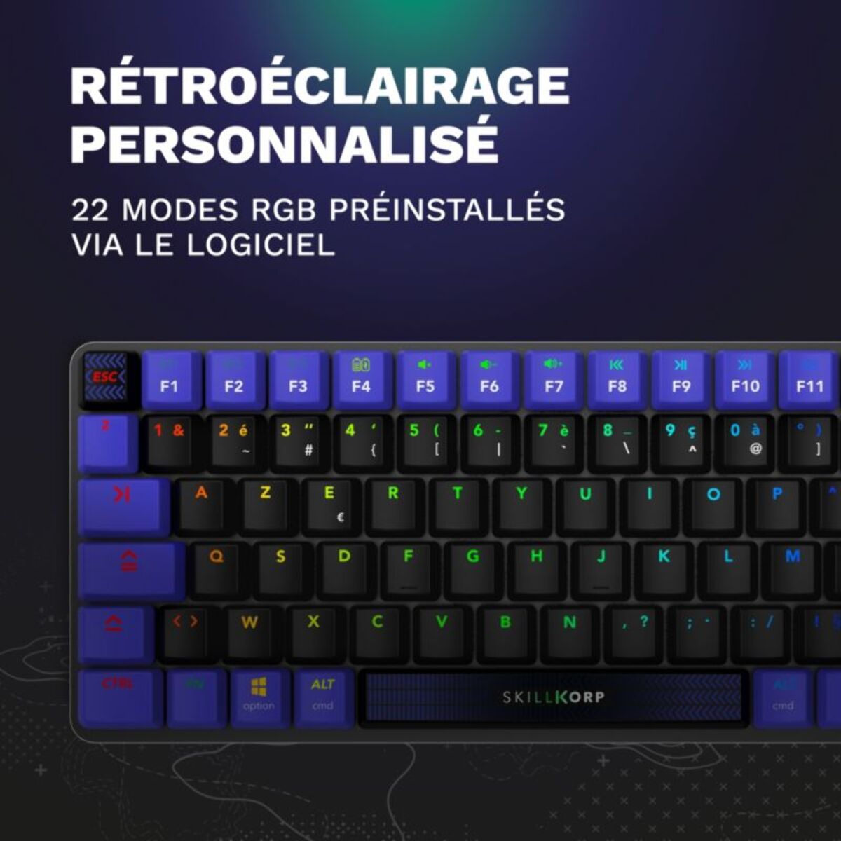 Clavier gamer sans fil SKILLKORP K20 Ultimate