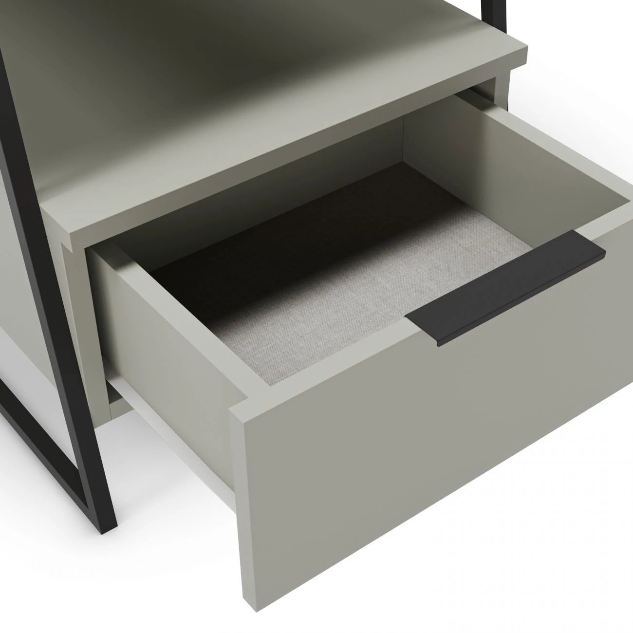 Mesita de noche Oksa Verde - Negro