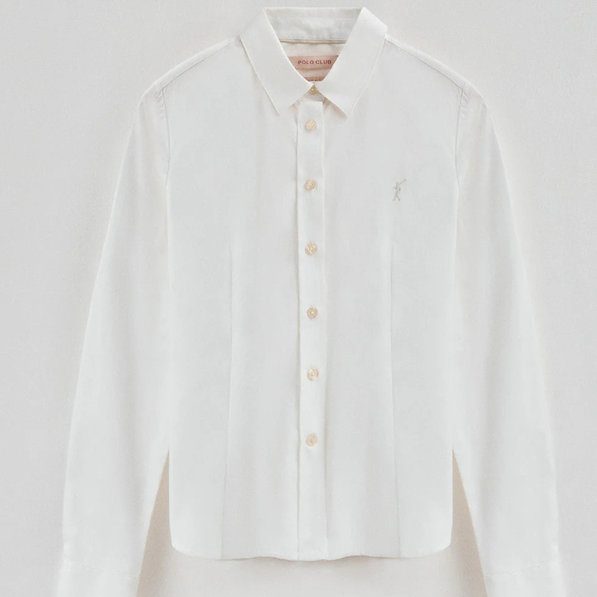 Camicia bianca slim fit con logo Rigby Go