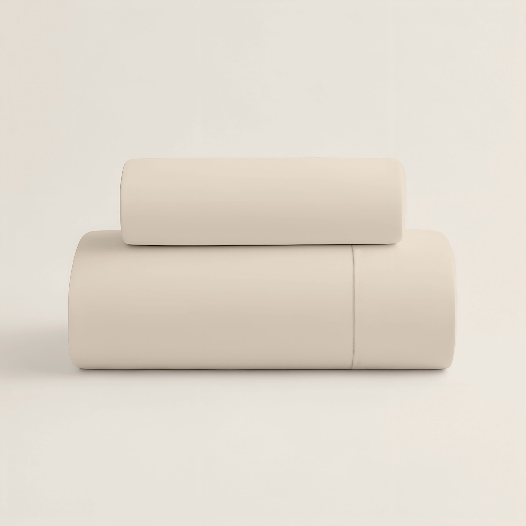 Naturals - Funda Nórdica Lisa - Cierre con botones - 100% Algodón - Incluye 1/2 Fundas de Almohada - Ftr6 Beig