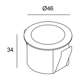 LEDS C4 Empotrable de suelo IP66-IP67 Rim ø46mm LED 1 Blanco neutro - 4000K Acero inoxidable AISI 316 17lm
