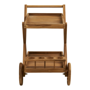 Carrello da servizio Pasaku in teak naturale 86×50×81 cm