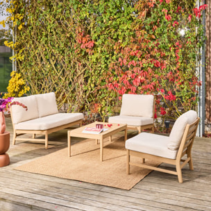 Salon de jardin bois d'acacia 4 places  LUNARI