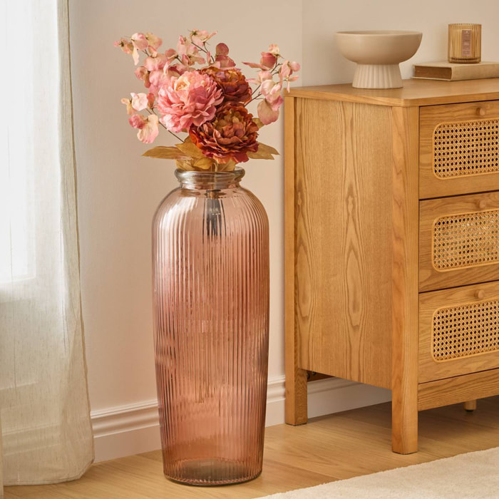 Vase Luz rose H72cm