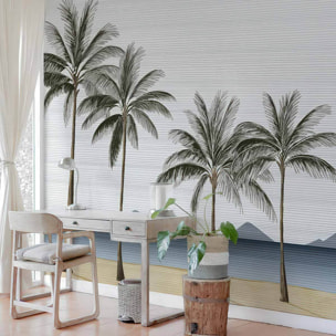 Papier peint panoramique Palmiers en bord de mer  Intissé