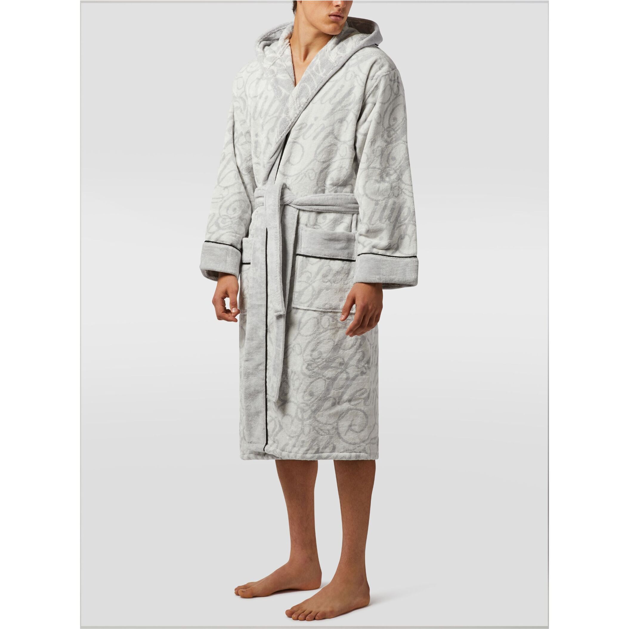 PHILIPP PLEIN Hooded Bathrobe Signature