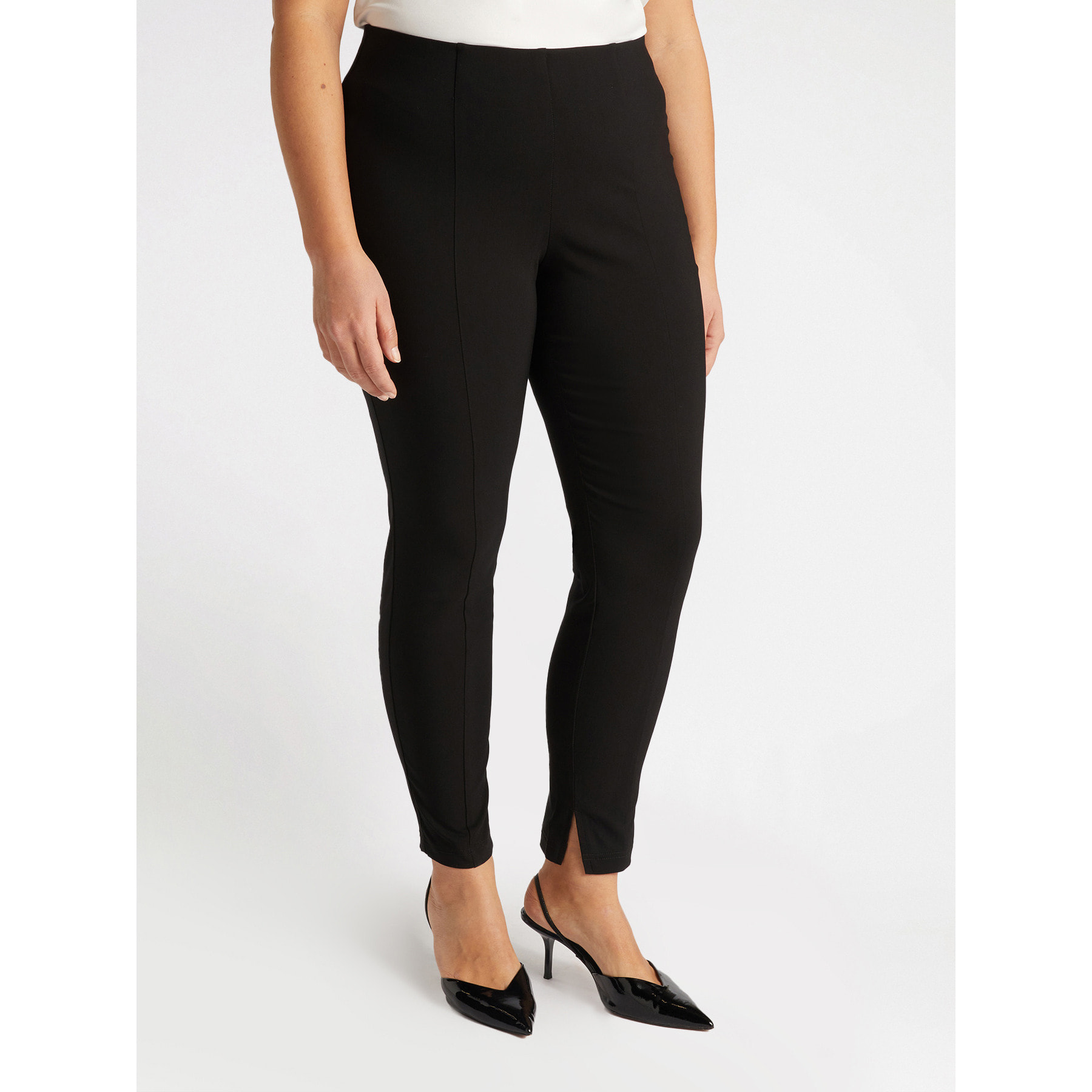Fiorella Rubino - Pantaloni skinny con viscosa LENZING™ ECOVERO™ - Nero