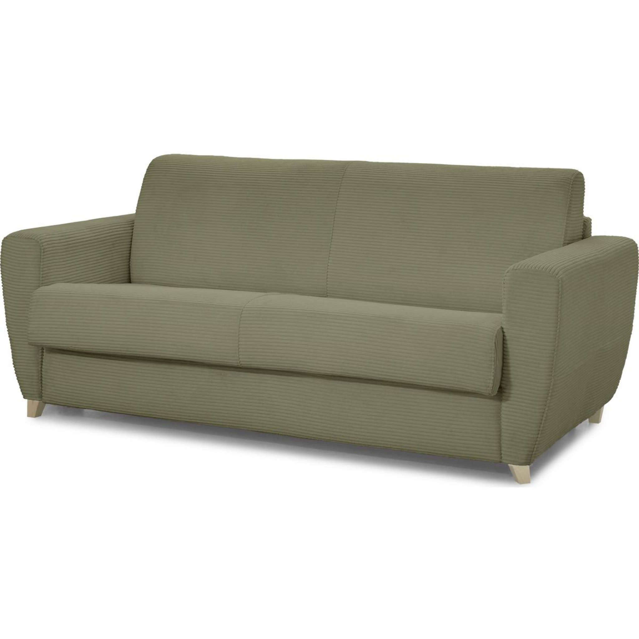 Canapé convertible express 3 places en velours côtelé - LEANDRO