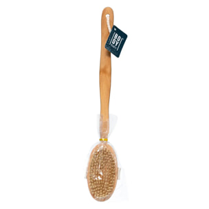 Brosse de bain manche détachable bois