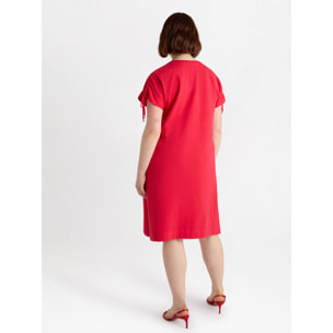 Fiorella Rubino - Vestito con coulisse sulle spalle - Rosso