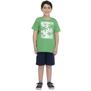 T-shirt stampa palme da bambino Beach
