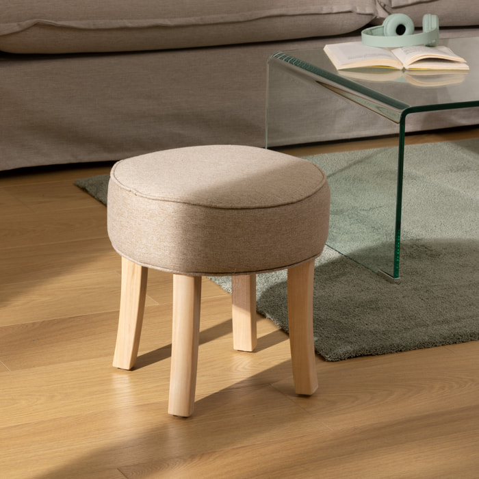 Tabouret "Adriel" peuplier beige D35x35cm