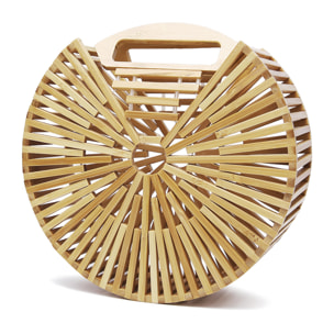 Zubiena borsa a mano in legno di bambù.