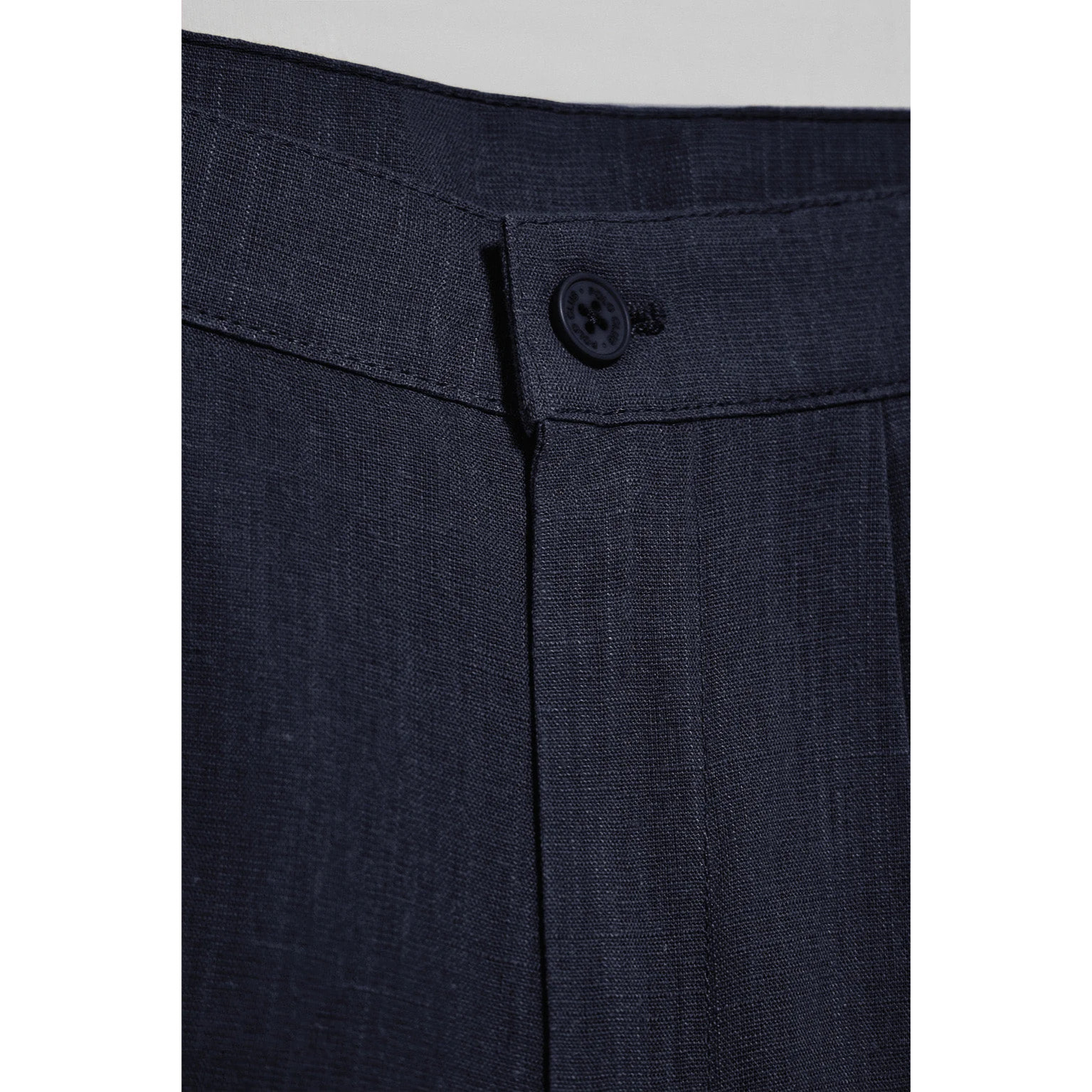 Pantaloncini Soller blu marino in lino e cotone con dettaglio Polo Club