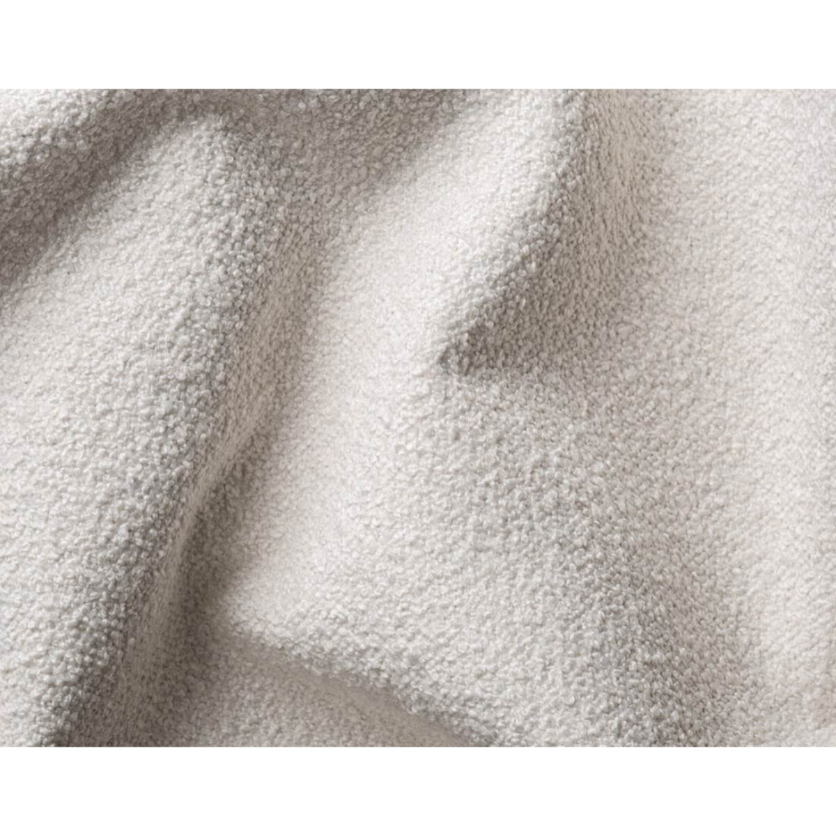 Flore - Canapé droit 3 places en tissu bouclette - Beige