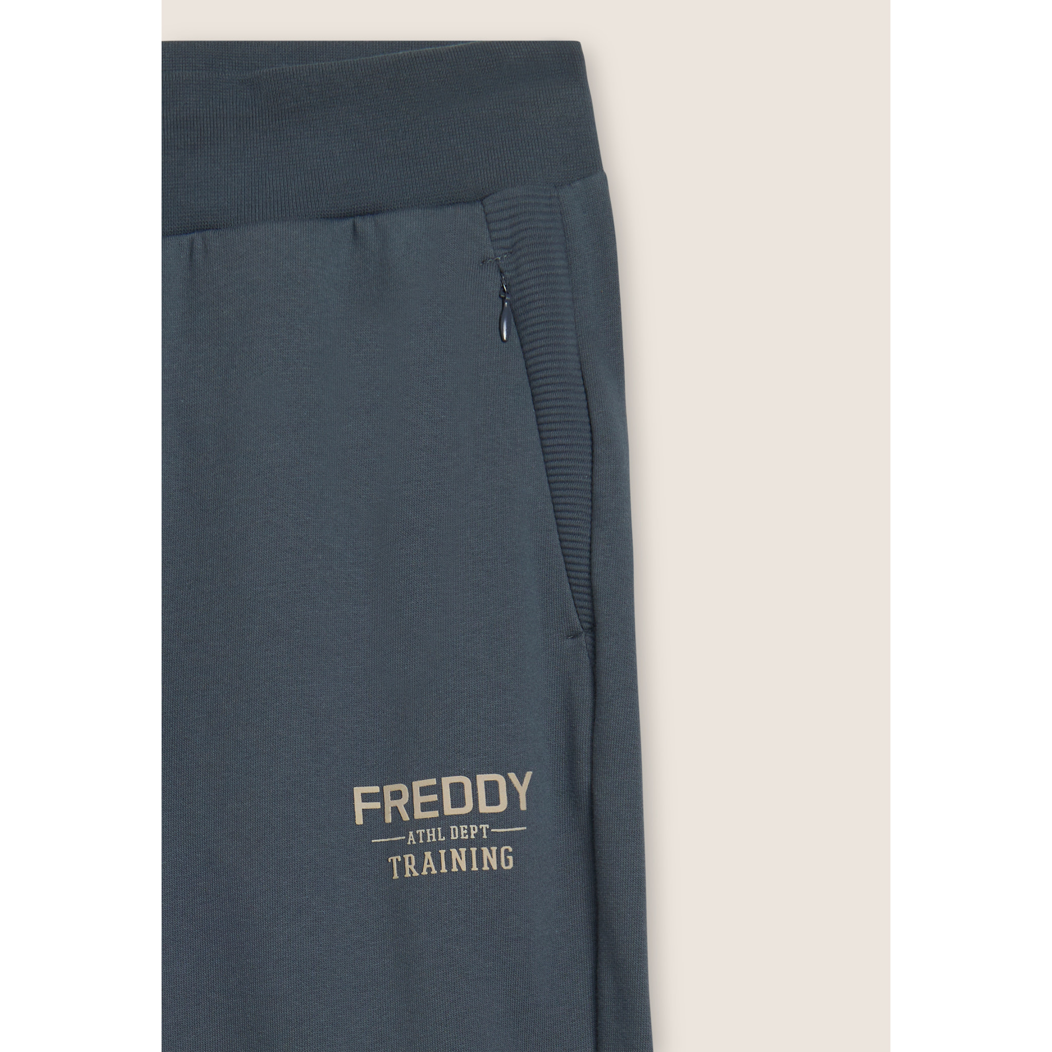 Pantaloni in felpa con fondo a polsino e dettagli rigati