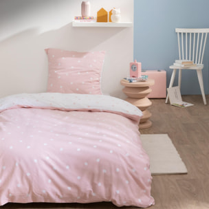 Parure de lit imprimée 100% coton, PINK SPOTS