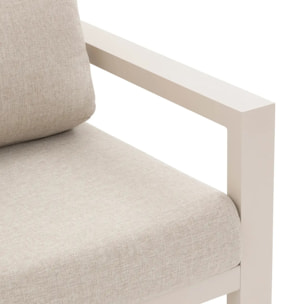 Fauteuil de salon de jardin "Évasion" argile polyester et aluminium