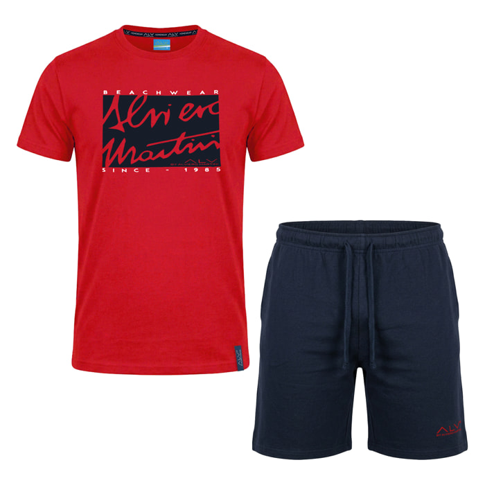 Completo Uomo ALVIERO MARTINI Manica Corta Cotone