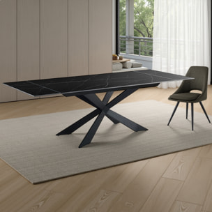 Tomasucci Table extensible MELVIN EVO 160 BLACK MARBLE - NOIR