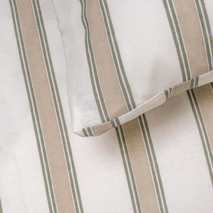 Copripiumino in cotone raya sitges verde secco – taupe
