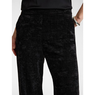 Elena Mirò - Pantaloni palazzo in velluto - Nero