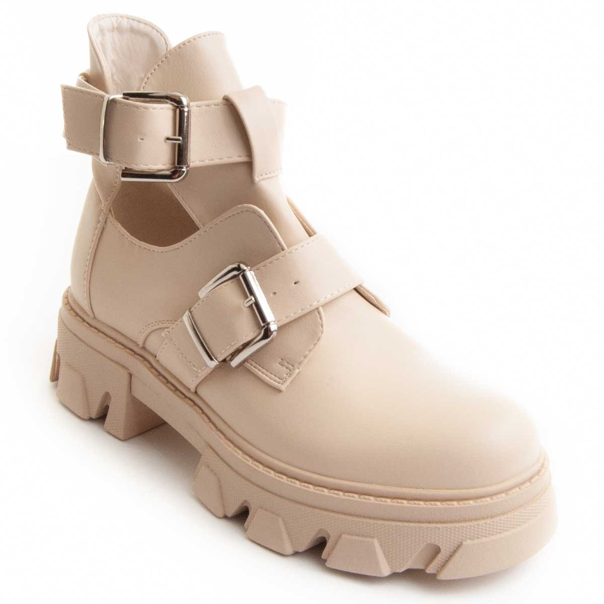 Botines de Plataforma - Beige - Altura: 4 cm