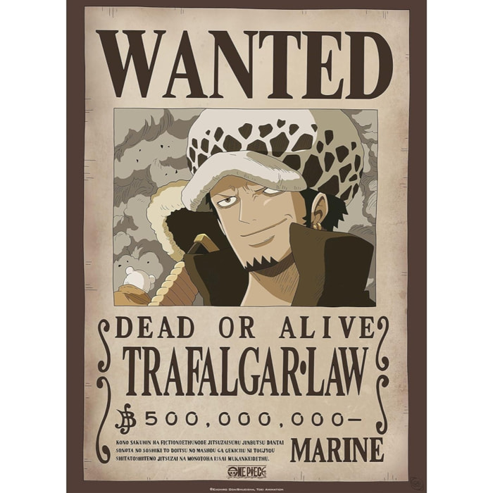 One Piece - Poster Ricercata "Wanted Trafalgar Law" 52 x 38 cm AbyStyle