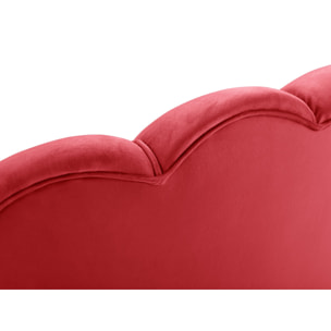 Fauteuil "Kingston" en velours rouge