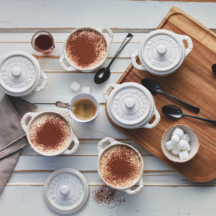 Set cocottes 4-pcs, Rond(e), Blanc ivoire, Céramique