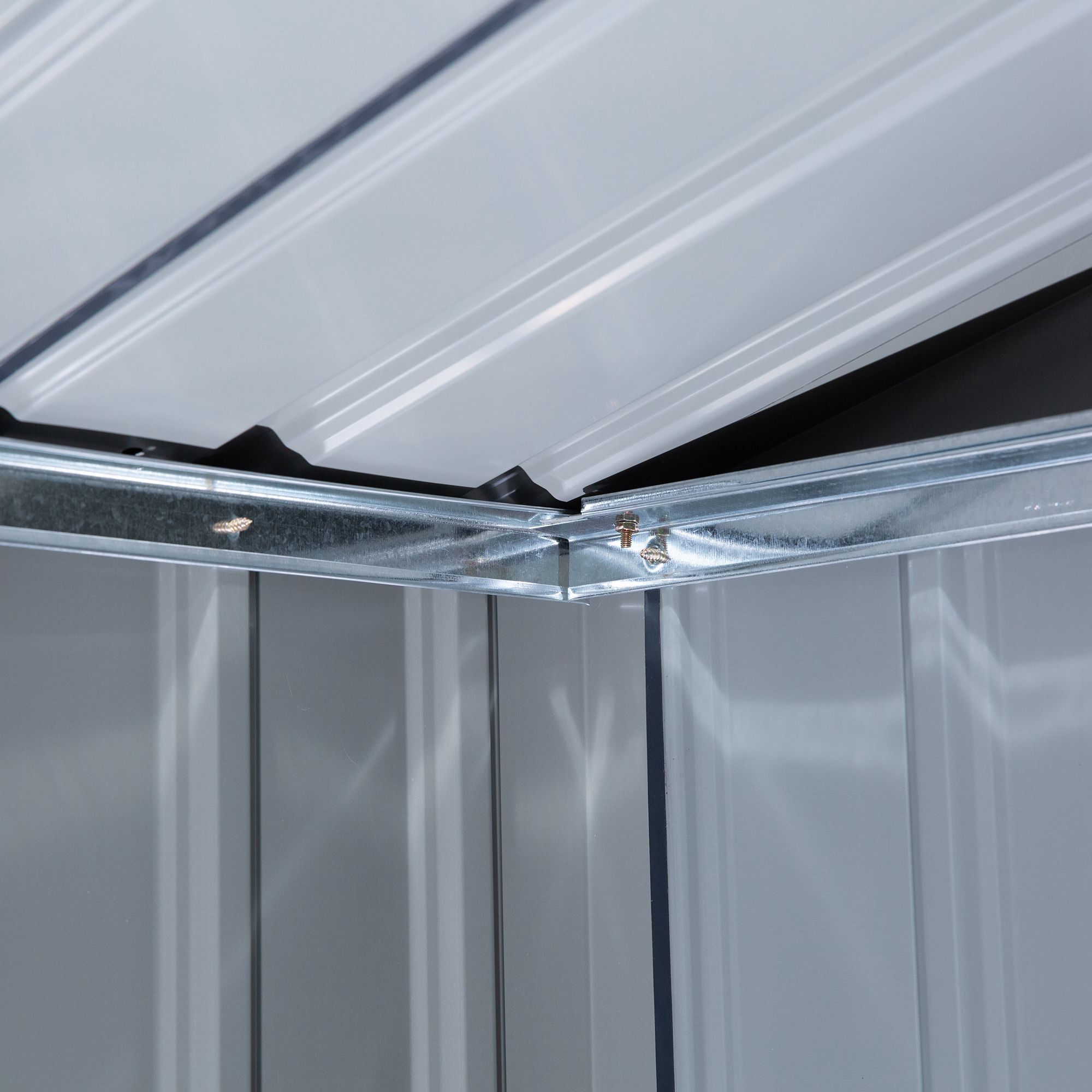 Abri de jardin - remise pour outils - cabanon porte verrouillable - dim. 213L x 130l x 185H cm - tôle d'acier gris