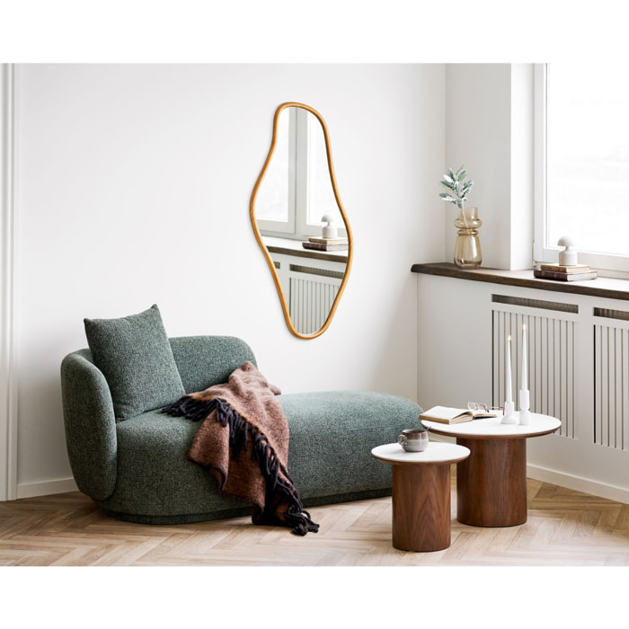 Specchio Brandsby forma organica in pino naturale FSC 60×120 cm