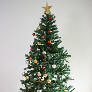 set de 100 bolas de navidad color rojo en tubo pet con diferentes diseños y acabados