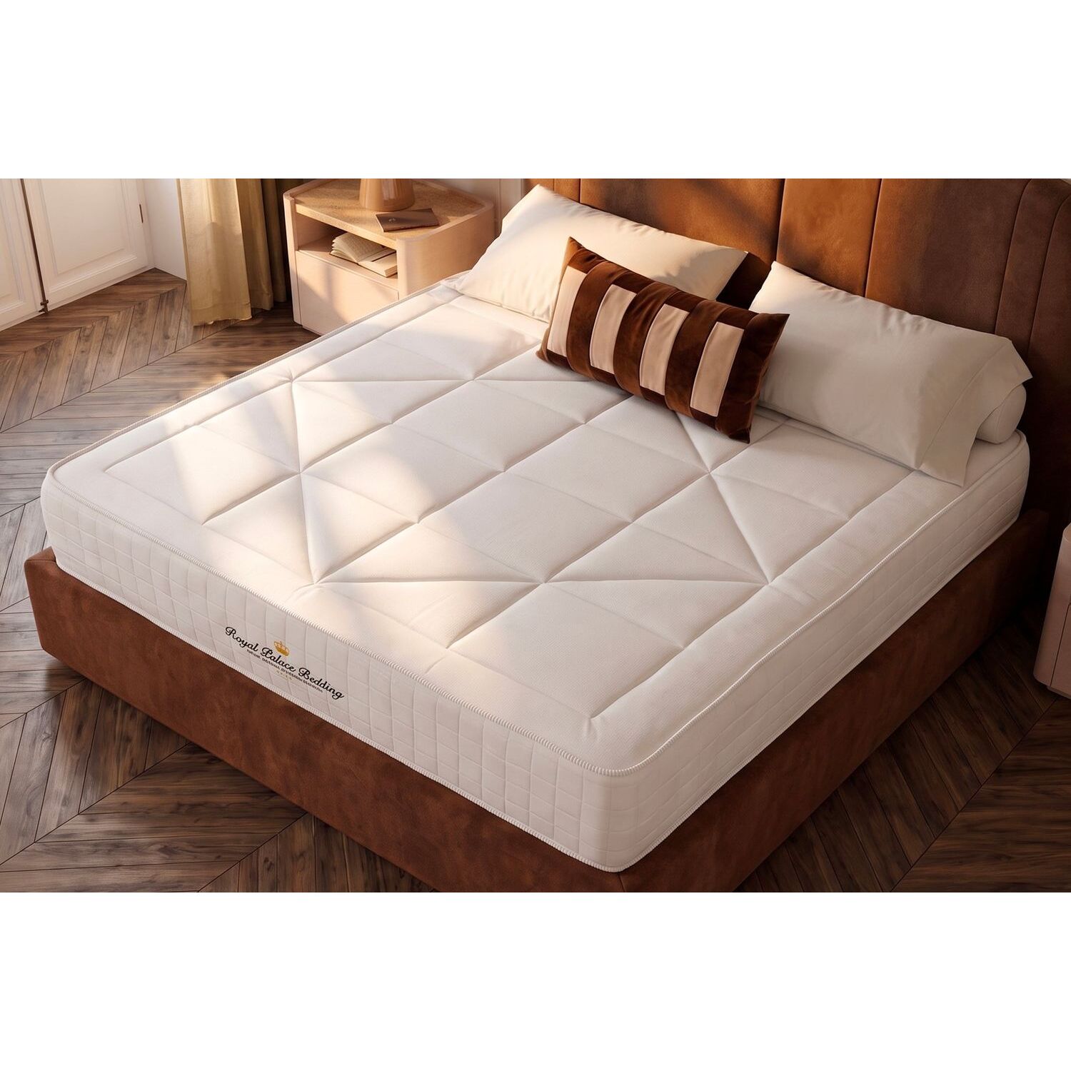 Matelas à Ressorts ensachés et mémoire de forme Windsor - 26cm d'épaisseurs et 5 zones de confort - 2 places
