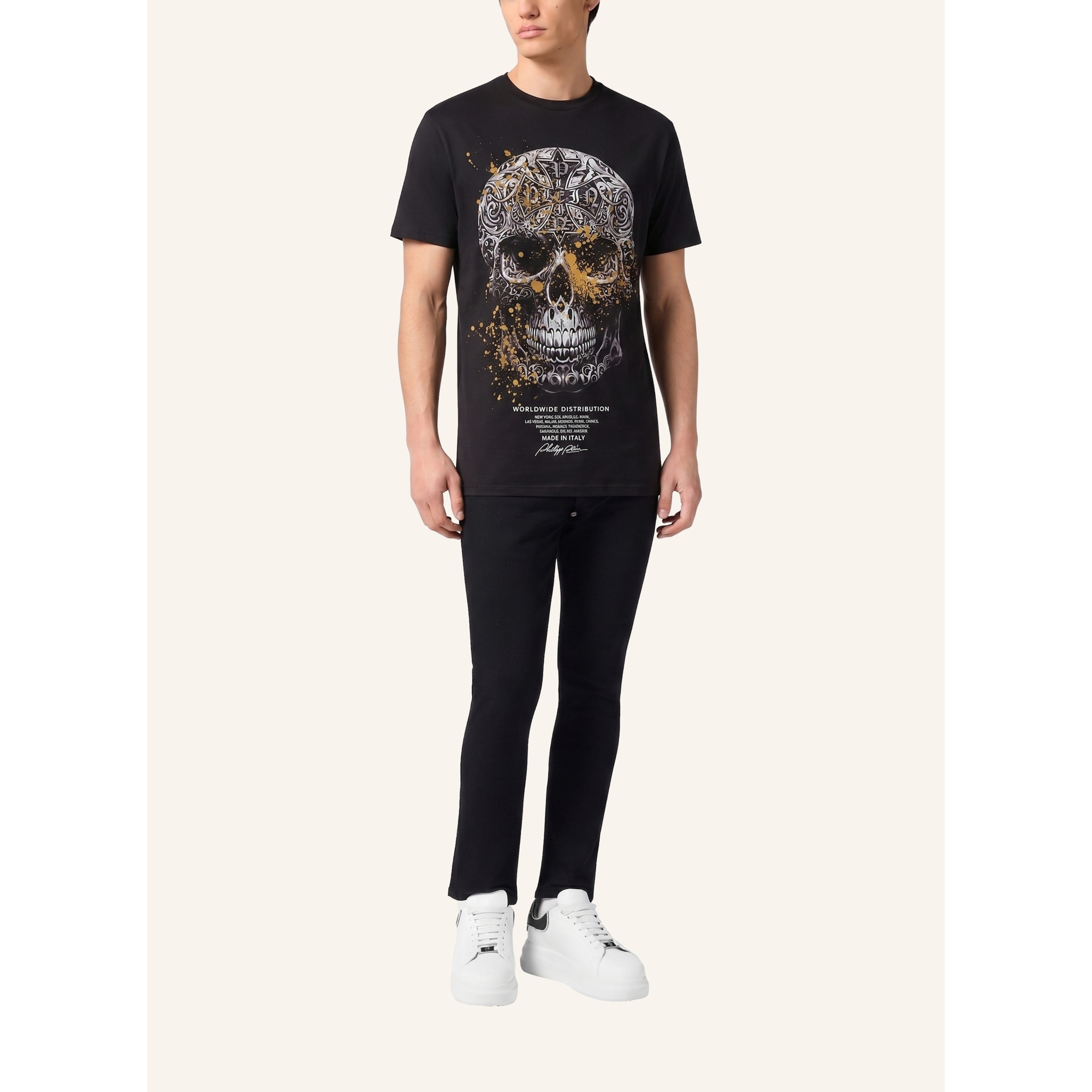 PHILIPP PLEIN T-shirt girocollo a maniche corte SKULL