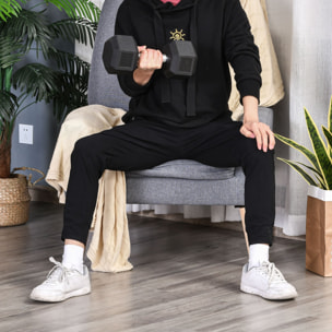 Mancuerna Hexagonal 12,5 kg de Hierro Fundido Pesas de Acero Recubiertas de Goma con Mango Moleteado para Musculación Entrenamiento en Casa Gimnasio