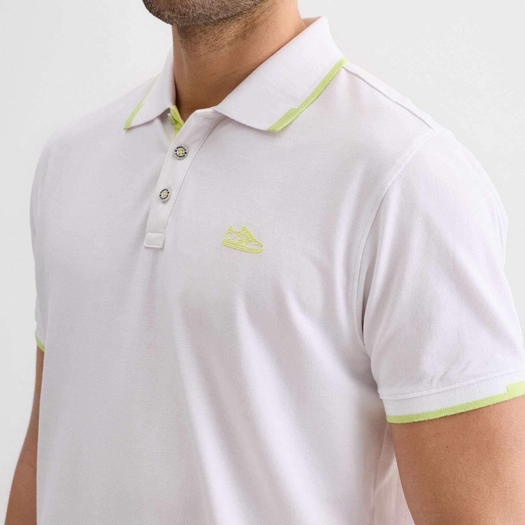 Polo MUNICH slam lifestyle de algodón blanco