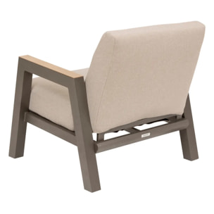 Fauteuil de jardin "Axiome" praline en aluminium traité en epoxy