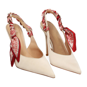 Decolleté beige tacco 10,5 cm