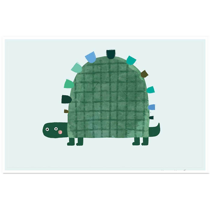 Affiche enfant tortue verte  Affiche seule