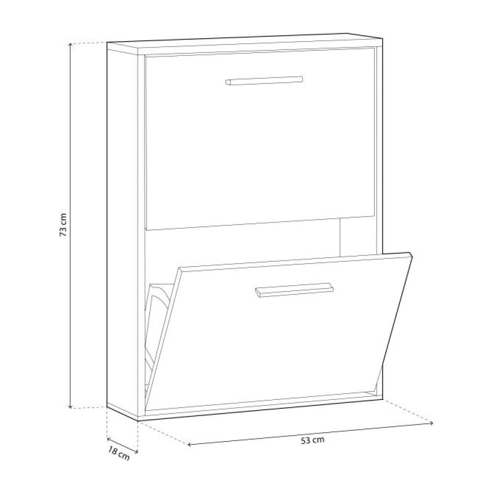 Zapatero Home 2 puertas Blanco