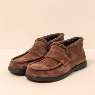 Botines N5878 SILK SUEDE CHOCOLATE / ARENISCA color Chocolate