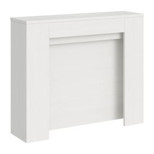 Console extensible 90x42/302 cm Evolve Frêne Blanc rallonges internes