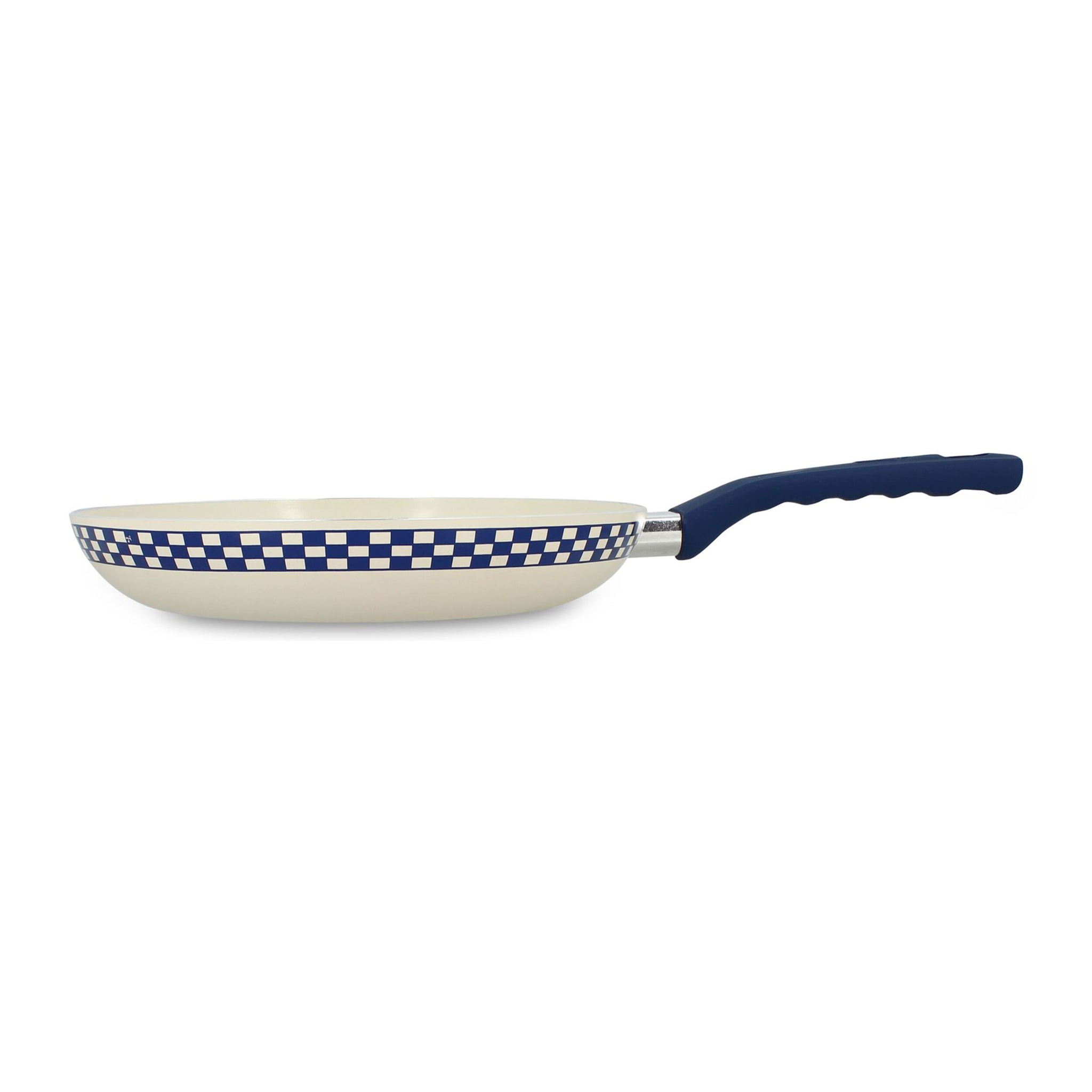 Poêle 28cm en aluminium recyclé et antiadhésif bleu - tout feux GINETTE
