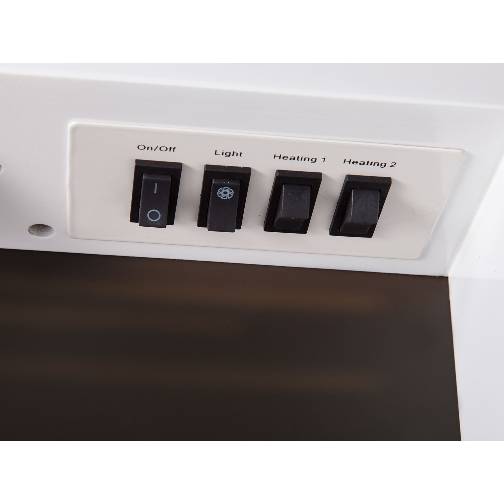 Cheminée électrique murale 2kW en acier laqué blanc
